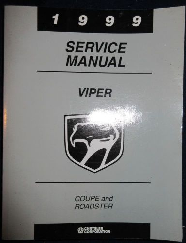 1999 dodge viper (sr) all coupe &amp; roadster  service manual