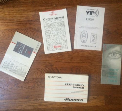 1997 toyota 4runner owners manual with supplements