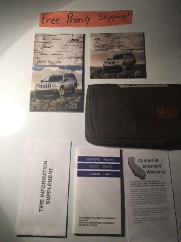 2014 jeep patriot owners manual w/case/dvd. #0036 free priority shipping!