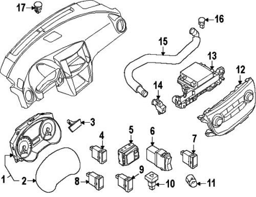 Nissan 248133ra0a genuine oem cluster lens