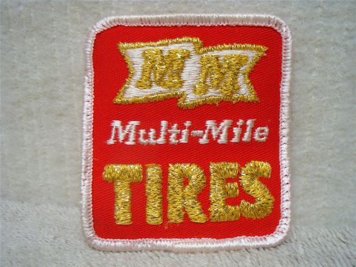 Multi-mile tires - vintage iron on sew on patch badge logo