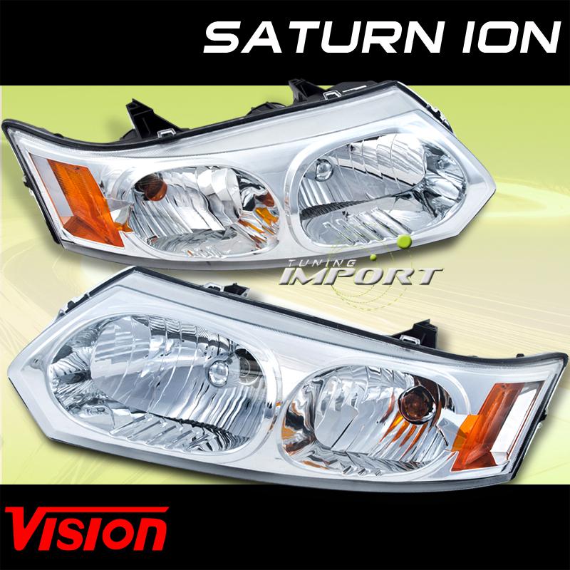 Saturn 03-07 ion 4dr sedan vision replacement headlights lamps left right