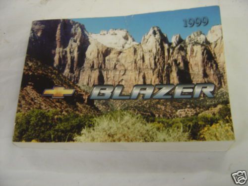 Chevy blazer owner manual 99