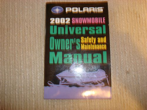 2002  polaris snowmobile universal maintenance manual