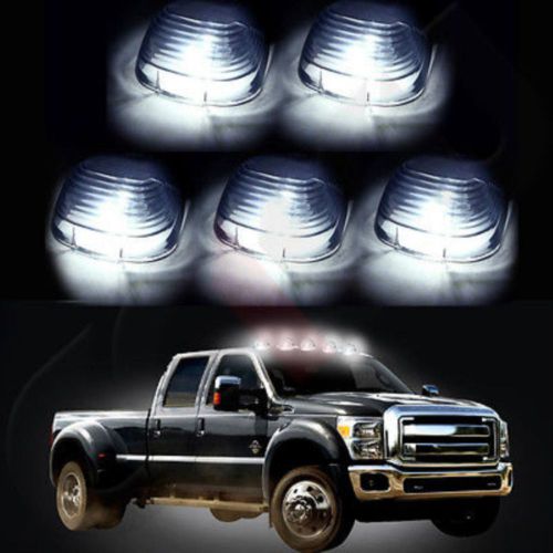 5x smoke roof running lights cab marker cover+free bulb for 1999-2016 ford f-250