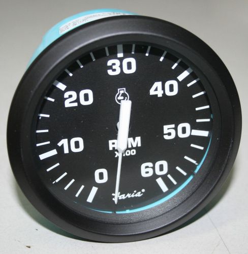 Faria euro black tachometer 0-6000 rpm - 32804