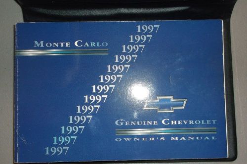 1997 chevrolet monte carlo owners manual + case