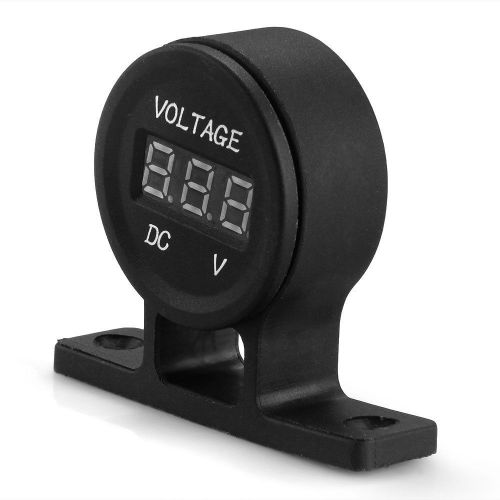 12v universal car truck voltmeter volt meter gauge diy black