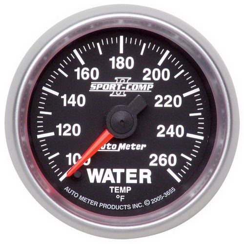 Auto meter 3655 sport-comp ii; electric water temperature gauge