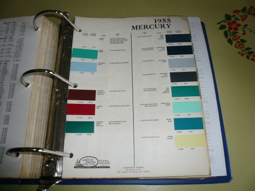 1955 mercury arco paints color chip paint sample - vintage