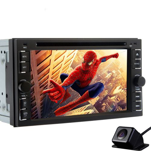 Double 2 din car radio 6.2&#034; touch screen wince stereo dvd swc av-in rear camera