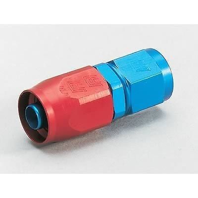 Russell red/blue anodized aluminum straight -8an hose end fitting #610030