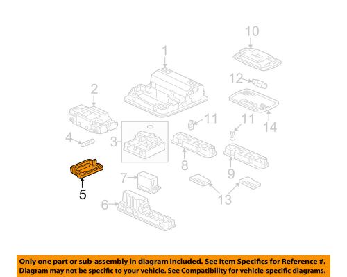 Honda oem interior-roof-map lamp lens left 34408sda305