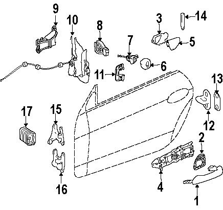 Mercedes-benz 1717600577 genuine oem lock cylinder