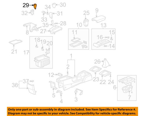 Honda oem 06-07 accord center console-collar 54130sdaa84zb