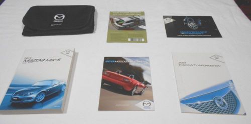 2013 mazda mx-5 miata owner manual 6/pc.set &amp; mazda sporty denim factory case