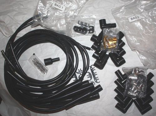 Accel 8mm spark plug wires super stock spiral core black open plus extras v8