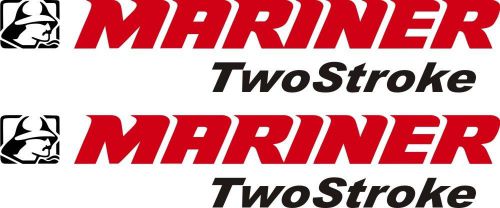 New pair mariner 2 stroke decals ski fish boat 450mm