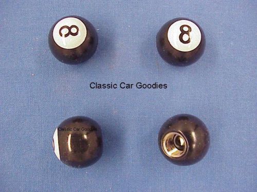 Tire valve caps &#034;8 ball&#034; (4) new!