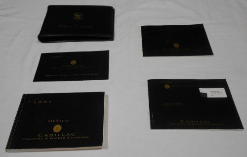 1997 cadillac deville owner manual 5/pc.set &amp; black cadillac premium case - oem