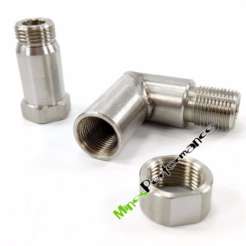 304 stainless steel m18x1.5mm thread o2 oxygen sensor bung  angled spacer 90 m