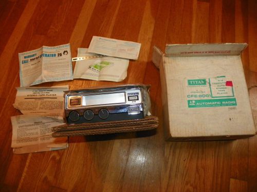 Vintage solid-state car 8-track tape player radio under dash never used