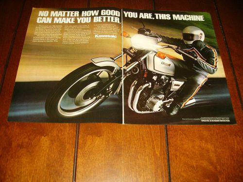 1982 kawasaki kz1000  ***original 2 page ad***