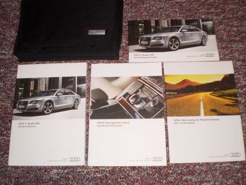 2011 audi a8 car owners manual books navigation guide case all models