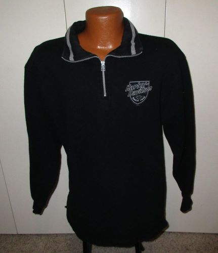 Men&#039;s harley-davidson hvwt pull-over fleece, black, size medium