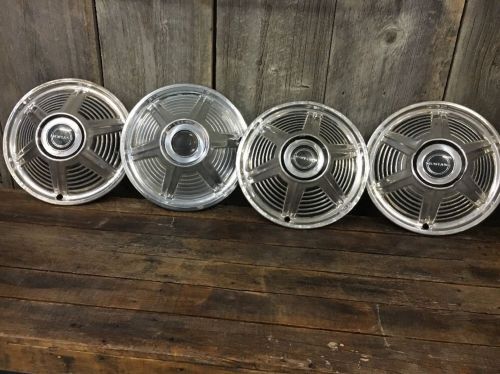 1965 oem ford mustang 14&#034; hubcaps set of 4