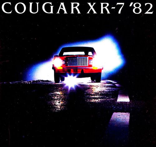 1982 mercury cougar xr-7 factory brochure -cougar xr7 gs-cougar xr7 ls