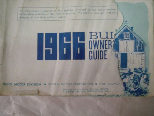 1966 buick lasabre wildcat electra 225 original owners guide used free shipping