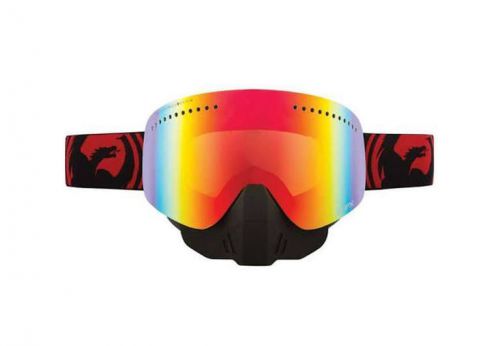 Dragon nfx snowmobile goggles jet red split/red ion