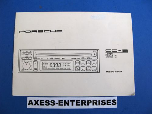 Porsche 911 964 cd-2 cd2 radio cd owners manual operation guide booklet e193d