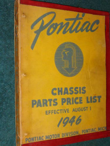 1933-1946  pontiac chassis parts catalog / original book 42 41 40 39 38 37 36 35