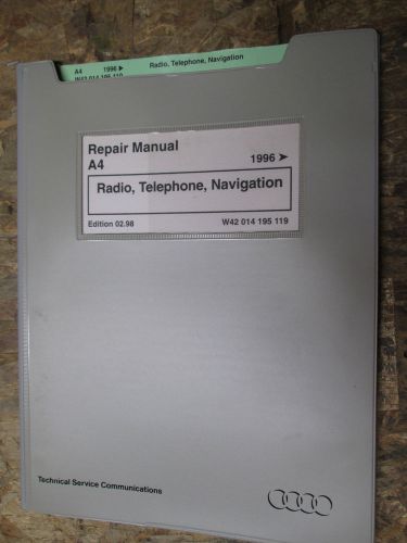 1996-98 audi a4 radio telephone navigation factory service manual repair shop