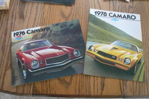 1976 1978 camaro sales brochures - original - 2 total