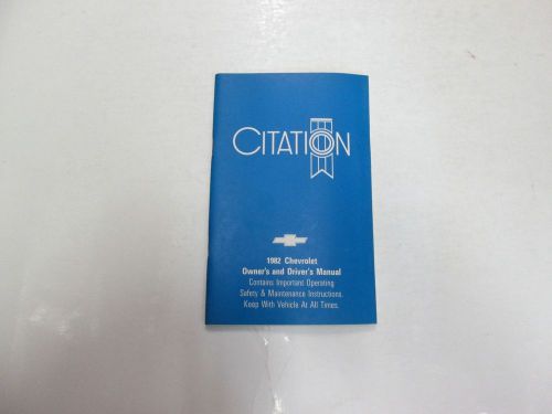 1982 chevrolet citation owners and drivers manual factory oem dealership ***