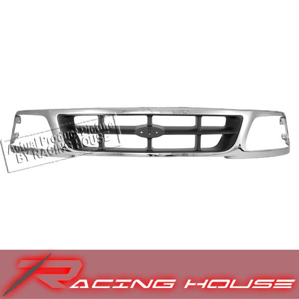 97-98 ford f150 f250 4wd front chrome grille grill assembly replacement kit