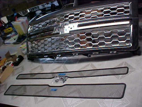 Bug screen  grill inserts 2014 2015 chevy silverado 1500 honeycomb grille