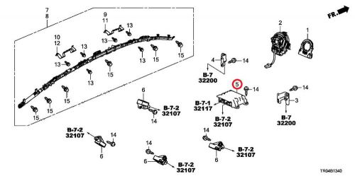 ** oem part no. 77960-tr0-a01 **  genuine honda civic 2012 - srs unit