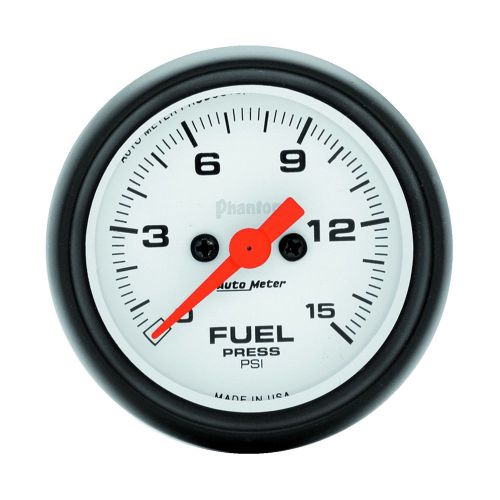 Auto meter 5761 phantom electric fuel pressure gauge 2 1/16&#034; 0 - 15 psi