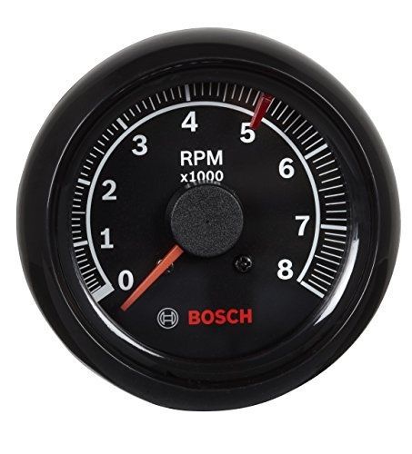 Bosch sp0f000025 sport ii 2-5/8&#034; tachometer (black dial face, black bezel)