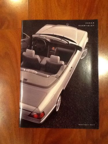 Mercedes,1993,dealer showroom brochure,300ce,cabriolet,w124