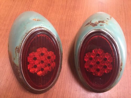 Vintage volkswagen bug oval original hella snowflake taillights 1956 thru 1961