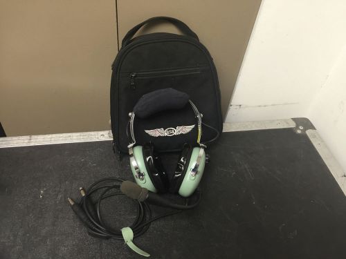 David clark h10-13.4 aviation pilot headset w/ mic no reserve!