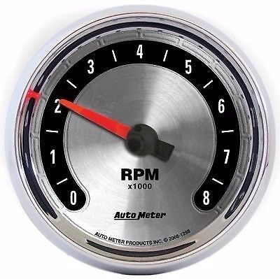 Auto meter 1298 american muscle series gauge 3-3/8&#034; tach (8 000 rpm) in-dash