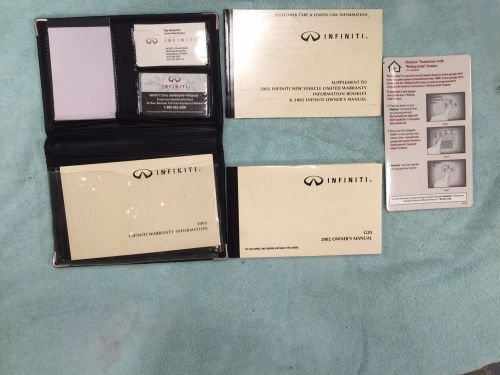 2002 infiniti g20 owners manual booklets