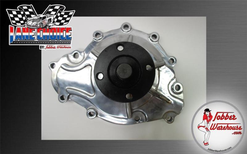 Lane choice pontiac 265-455 1969-79 aluminum high flow water pump polished 8856