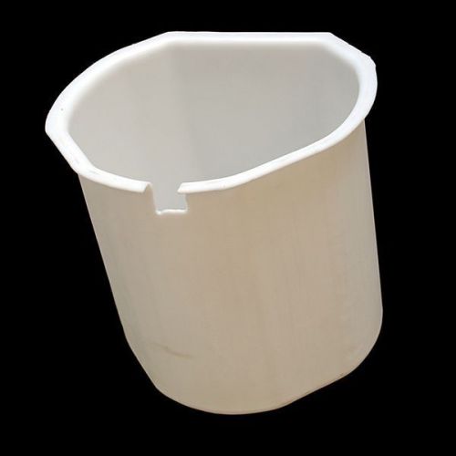 Tracker 98981 white 11 1/4 x 10 inch flush mount boat trash waste can